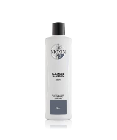 Nioxin System 2 Scalp Cleansing Shampoo with Peppermint Oil, Treats Dry and Sensitive Scalp, Dandruff Relief and Anti-Hair Breakage, For Natural Hair with Progressed Thinning, 16.9 fl oz