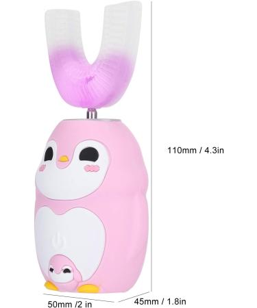 Kids Electric Toothbrush with U-Shaped Silicone Brush Head & 60ml Toothpaste - Pink | IPX7 Waterproof - Buy Online on GoSupps.com