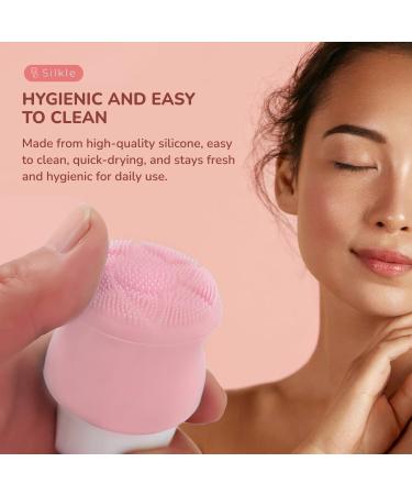 Silicone Face Scrubber 2 Pack - Gentle Exfoliating Brush for Skincare Cleansing & Face Wash - Versatile Pink Facial Scrubber for All Skin Types - Buy Online on GoSupps.com