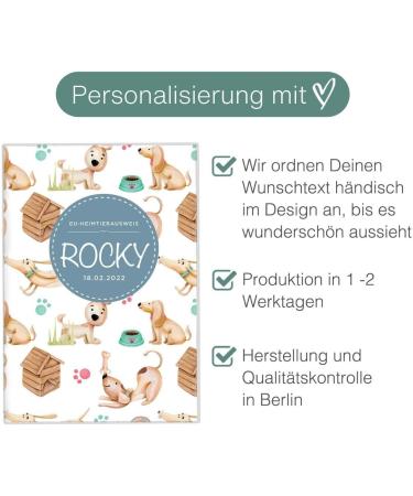 Personalized Wilhelm Fell Case for EU Pet ID Card - Custom Name & Birthdate - Perfect Gift for Pet Owners | Protective Cover for Pet ID Card (Rocky) - Buy Online on GoSupps.com