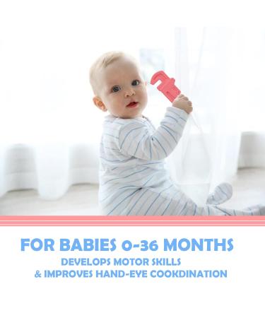 Silicone Baby Teething Toys | BPA-Free & Freezer Safe Infant Chew Toys | Molar Teether with Soft Textures | Easy to Hold & Clean - Buy Online on GoSupps.com