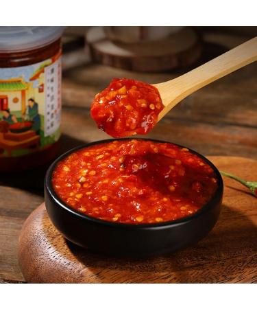 Garlic and chili sauce 200g/can handmade chili sauce in China main course and side dishes rice toppings ready to eat food special spicy chili sauce black bean sauce (1 can) - Buy Online on GoSupps.com