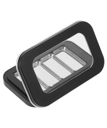Bo te Magn tique de Rangement Maquillage S Taille Palette Vide 4 Compartiments en Plastique Noir Mat tui Godets de Fard Joues Vides pour Fards Paupi res et Blush