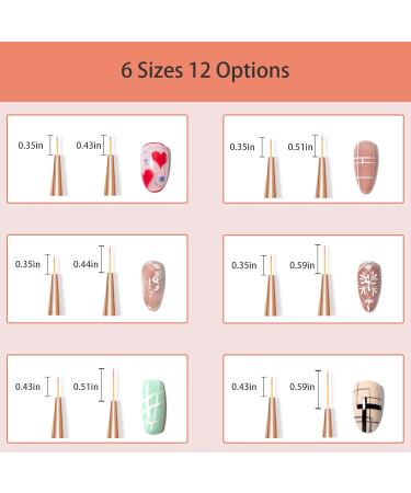 6pcs Professional Nails Art Brushes Set Double Ended Nail Striping Brush Thin Brushes For Gel Polish Pen Dotting Tool Drawing Small Details - Buy Online on GoSupps.com