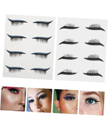 NOLITOY Makeup Eyeliner 8 Pairs Glitter Eyeliner Stickers Adhesive Eyeline Sticker Eyeliner Tape Miss Chic Fake Eyelashes 1 count (Pack of 1) As Shown - Buy Online on GoSupps.com