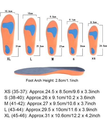 Orthopedic Insoles for Flat Feet & Plantar Fasciitis - Elastic EVA Shoe Inserts for Foot Pain Relief - Buy Online on GoSupps.com