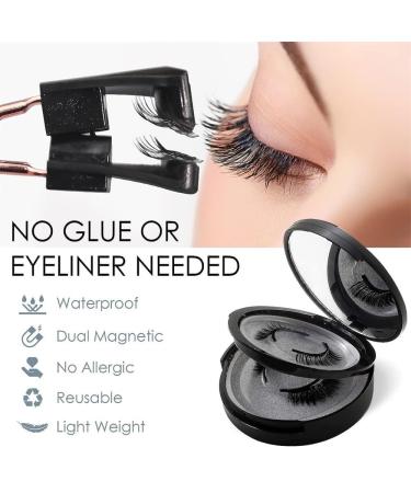 Buy 3D Magnetic Eyelashes - Natural Look No Glue or Liner Needed Wispy Style with Applicator - International Shipping Available - Buy Online on GoSupps.com