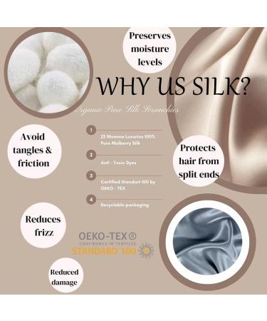 Suncdelv 100% Silk Scrunchies for Hair - 22 Momme Anti-crease & Breakage Hair Ties - Natural Women Hair Accessories - Pink - 3PCS - Buy Online on GoSupps.com