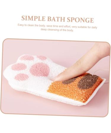 TOYANDONA Bath Cotton Shower Puff Sponge Soft Bath Sponge Cartoon Bath Bath Exfoliating Mitt Shower Mittens Wash Bath Towel Hydrophilic Animal Toddler Bagne Orange 12.5X7.5X2CM - Buy Online on GoSupps.com