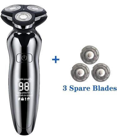 Buy Waterproof Electric Razor for Men - Cordless Rotary Shaver USB Rechargeable Includes Nose Hair Trimmer & Facial Cleansing Brush - Buy Online on GoSupps.com