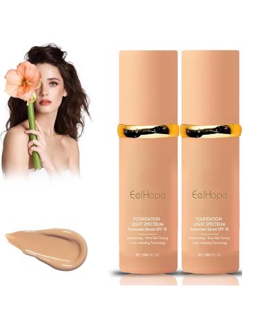 4 In 1 Foundation Liquid- Hydrating Medium Full Coverage Concealer with SPF 50+ Forever Bloom Biomimic Foundation 4 In 1 - Light Spectrum Forever Bloom Biomimic Foundation liquid Foundation 2pc