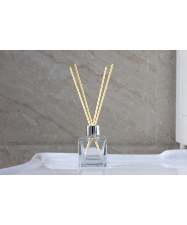Frandy House Small Square Glass Diffuser Bottle Set - 50ml (1.7 fl oz) for DIY Essential Oil Diffusers - Includes 4 Reed Sticks - Buy Online on GoSupps.com