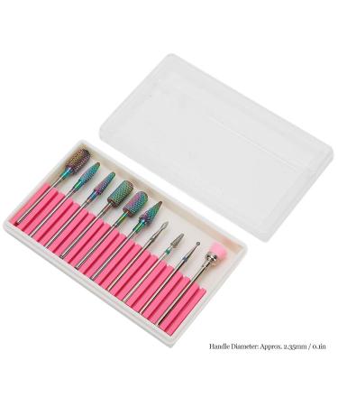 Professional Manicure Drill Set - Stainless Steel Nail Lathe with 10 Art Grinding Heads for Dead Skin & Polishing - Buy Online on GoSupps.com