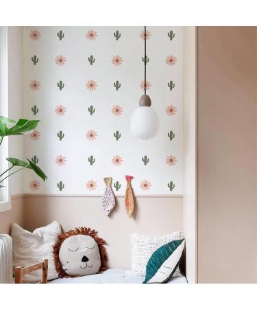 Funlife Daisy and Cactus Wall Decal - Peel and Stick Kids Wall Art for Nursery and Bedroom - Buy Online on GoSupps.com