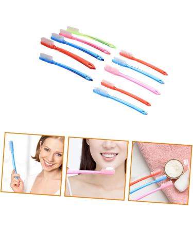 Minkissy 10 Soft Bristle Toothbrushes - Travel Adult Toothbrush Set with Big Head & Interdental Brush - Soft & Hard Cleaning Brush for Optimal Oral Care - Buy Online on GoSupps.com