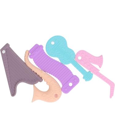 Shop 5pcs Silicone Teething Toys - Educational & Soft Food Safe Baby Kaubeißring - Buy Online on GoSupps.com