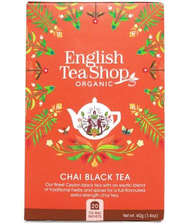 English Tea Shop Organic Chai Black Tea - 20 Tea Bags (Pack of 1) - Buy Online on GoSupps.com