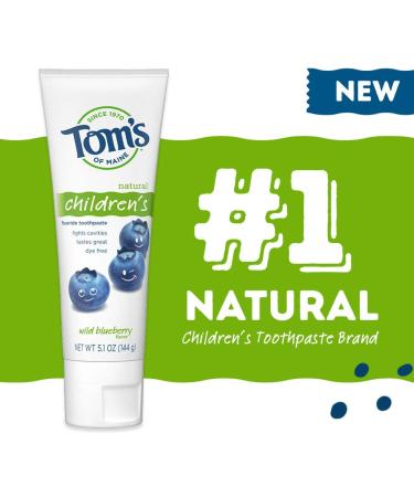 Tom's of Maine Kids Natural Toothpaste - Wild Blueberry 5.1 oz - Buy Online on GoSupps.com