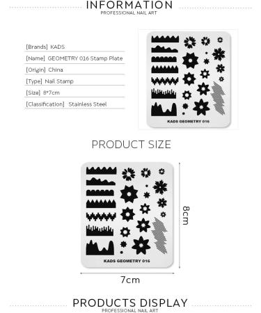 KADS Nail Art Stamping Plates Set Image Template Stencils Pattern with Stamping Plates Holder Case Organizer (GE016) - Buy Online on GoSupps.com