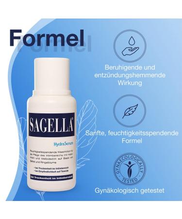 Sagella Hydraserum Intimate Moisturizing Wash Lotion for Dryness & Sensitive Skin | 200 ml | International Shipping Available - Buy Online on GoSupps.com