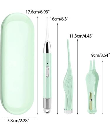 SSWERWEQ Ear wax removal tool Ear Picks Ear Wax Removal Tools With LED Light Ear Spoon Digger Tweezers Nose Cleaning Pick Nipper (Color : Green) - Buy Online on GoSupps.com