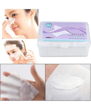 1000PCS Cotton Cosmetic Cleaning Pads - Soft Makeup Removal & Skin Care with Storage Box | International Shipping Available - Buy Online on GoSupps.com