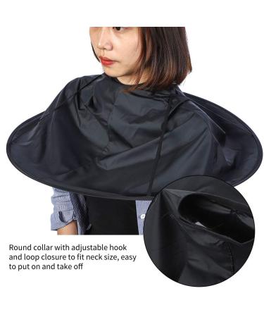 Premium Black Haircut Cape for Adults | Haircase Slope Salon Dress & Umbrella Cloak - International Shipping - Buy Online on GoSupps.com