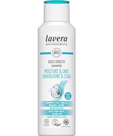 lavera Shampoo basis sensitiv Moisture and Care Moisturising Shampoo Hair Care Natural Cosmetics vegan certified 250ml