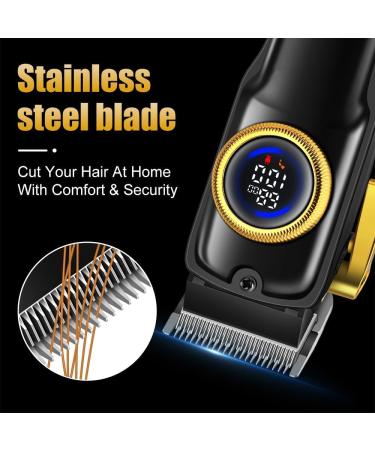 Professional Hair Clippers for Men - Cordless USB Rechargeable Trimmer with LED Smart Display - Buy Online on GoSupps.com
