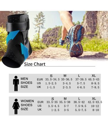 Chlffua Adjustable Ankle Bandage - Strong Stabilization Foot Support with Velcro Fastener for Women (L) - Black - Buy Online on GoSupps.com