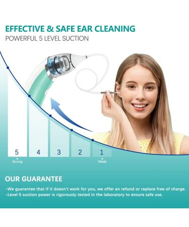 Ear Wax Removal Vacuum - 5 Levels Strong Suction | Effective Earwax Removal Kit for Adults, Kids, and Pets | Reusable USB Charge - Buy Online on GoSupps.com