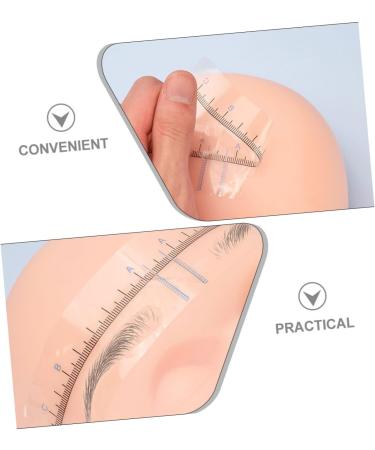 DRESSOOS Eyebrow Stencil 50pcs Eyebrow Positioning Ruler Stickers Eyebrow Mapping Ruler Sticker Eyebrow Drawing Tool Suite 18.00X3.80X0.10CM Blue - Buy Online on GoSupps.com