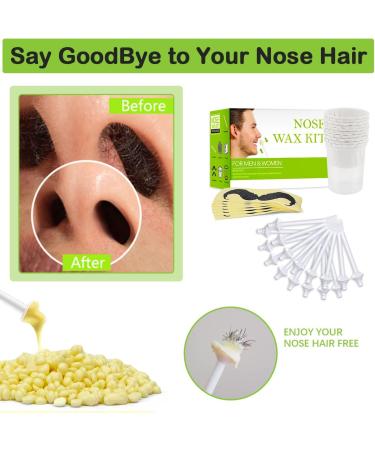 Nose Wax Kit 100g for Men & Women - Hair Removal Wax with 20 Safe Tip Applicators, 10 Containers & Moustache Stencils - Buy Online on GoSupps.com