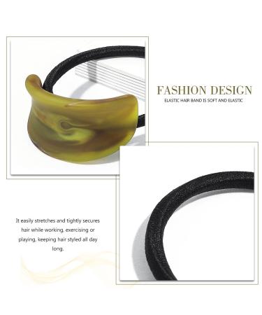 Brinie Acrylic Cuff Hair Ties Elastics Ponytail Holders Hair Bands Oval Hair Scrunchies - Pack of 3 - Buy Online on GoSupps.com