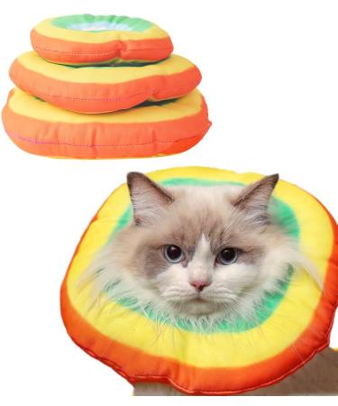 Yanmucy Cat Recovery Collar Adjustable Cat Cone Collar Soft Cat Cone After Surgery Protective Neck (S)