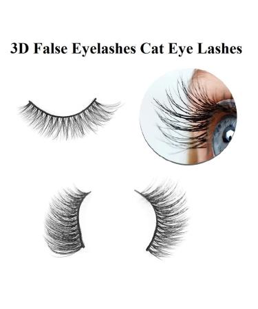 Buy Cat Eye False Eyelashes - 14 Pairs Fluffy 3D Faux Mink Wispy Lashes | International Shipping - Buy Online on GoSupps.com