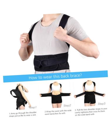 FRCOLOR XXXL Lumbar Support Posture Brace Belt - Adjustable Back Support for Men - Improve Posture & Comfort - Buy Online on GoSupps.com