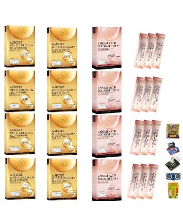 10 Sachets/Box (250g) Set 8 + 4 A Secret Multi Collagen & Collagen Jelly N+ Japan Innovative Nourish Smooth Soft Skin Set By Beautygoodshop Get Free For You Beauty Gifts
