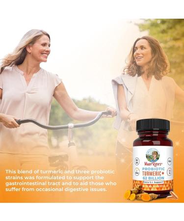 MaryRuth's Probiotic Turmeric + Extra GI - 62 Billion CFU - Organic Turmeric Complex with Probiotics - Digestion Support - Vegan - 60 ct - Buy Online on GoSupps.com