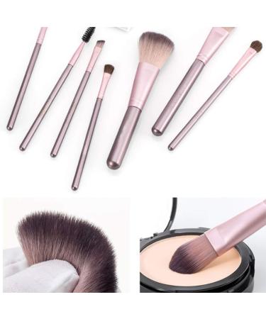 Buy Makeup Brush Set - 7 Non-Stimulating Synthetic Fibers & Cosmetic Bag - Perfect Foundation Brushes - Buy Online on GoSupps.com