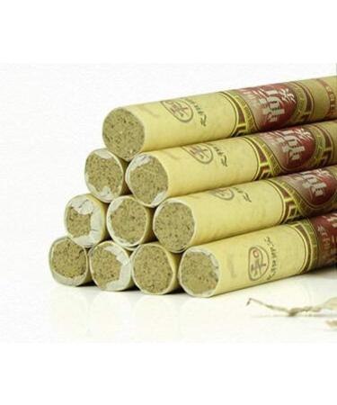 Buy ZHONGJIUYUAN Bamboo Moxa Moxibustion Box Holder (2 Holes) + 10 Moxa Sticks - Premium Quality for Effective Pain Relief - Ships Internationally - Buy Online on GoSupps.com