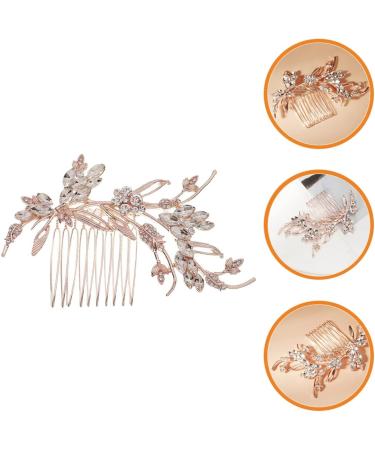 Ipetboom Bridal Comb Rhinestones Wedding Headpiece Flowers Decoration Hair Fork Clip Side Combs Vintage Wedding Ceremony Decorations Pearl Hair Retro Decor Branch The Photo Bride Zinc Alloy - Buy Online on GoSupps.com
