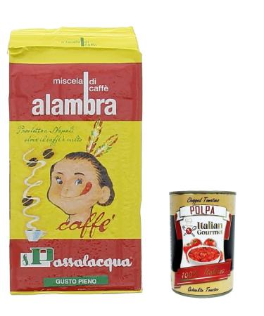 Italian Gourmet E.R. Passalacqua Alambra Lot de 12 caf s italiens moulus 250 g + Italian Gourmet Pulpa 400 g
