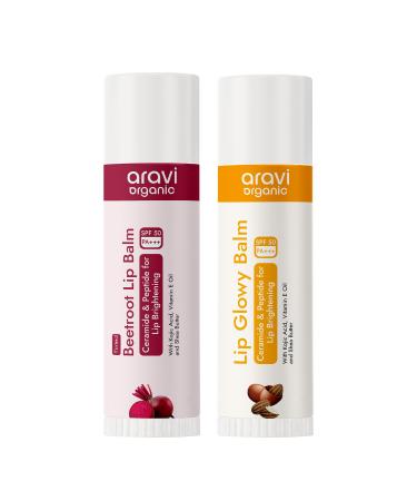 Aravi Organic Lip Balm Combo - With SPF 50+++ For Lip Brightening - Pack of 2