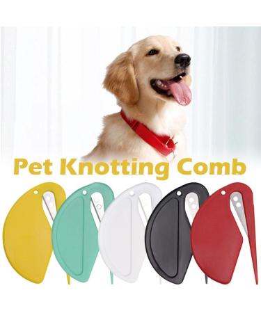 Pet Knotting Comb 2024 New De Knotting Comb for Dog and Cat Pet Dog Shedding Brush Puppy Kitten Brush Hair Removal Tool Knotting Comb Pet Grooming Tool Tangle Remover Leaf-Black Onesize - Buy Online on GoSupps.com