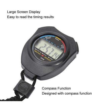 Buy 2-Pack Multifunctional Digital Stopwatch Timer with LCD & Compass - Ideal for Running & Sports Training | International Shipping Available - Buy Online on GoSupps.com