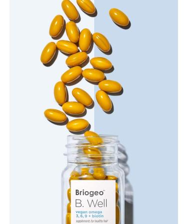 Briogeo Vegan Omega 3 6 9 + Biotin Hair Supplements Supports Healthy Strong Hair Vegan Phalate & Paraben-Free 60 Count - Buy Online on GoSupps.com