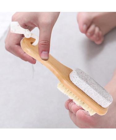 Foot Pumice | Dual-Function Foot Pumice Scrubber | Foot Brush for Shower Foot Pumice Stone for Feet Dry Skin Removal Cracked Heels - Buy Online on GoSupps.com
