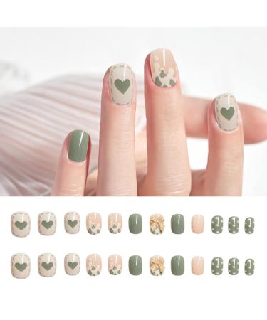 Medium Press-On Nails for Girls & Teens | Full Cover Ballerina Coffin False Nails - 24 Single-Colored Acrylics #05 - Buy Online on GoSupps.com