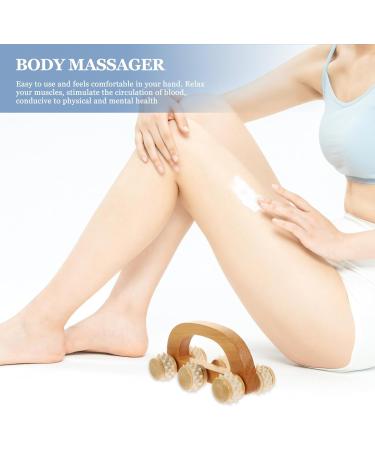Lalafina Wooden Handheld Body Massager | Portable Muscle Roller for Neck Shoulders Arms & Legs | Relieve Sore Muscles | International Shipping Available - Buy Online on GoSupps.com